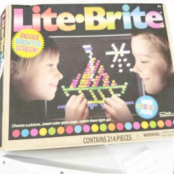 lightn bright Other - Original 1978 vtg LITE BRITE Light Bright Hasbro Toy Working, Pegs Sheets + Box